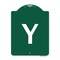 Signmission Designer Series Sign-Sign W/ Letter Y, Green & White Aluminum Sign, 18" x 24", GW-1824-22916 A-DES-GW-1824-22916 - alternate 1